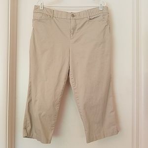 Intro Love The Fit Stretch Twill Capris Khaki 14